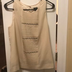 J Crew Rhinestone Cream Camisole Top